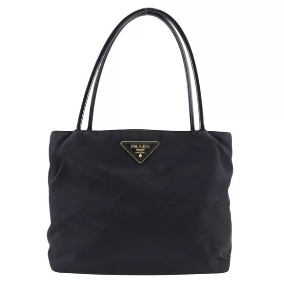 PRADA Tote Bag black Nylon/enamel Women